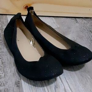 Black, Lightly Sparkled, Slip Ons
